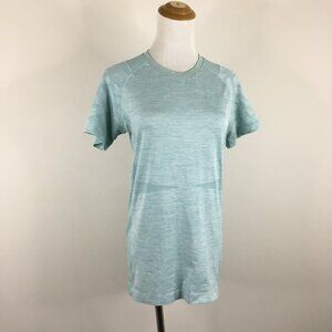KARI TRAA Mint Green Short Sleeve Stretch Active Wear Shirt